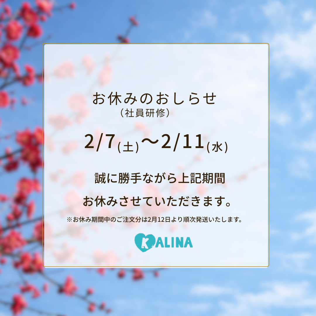社員研修によるお休みのお知らせ