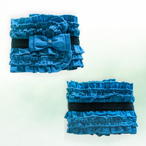 デニムマナーベルト ブルー色　商品画像　前面　後ろ麺｜KALINA