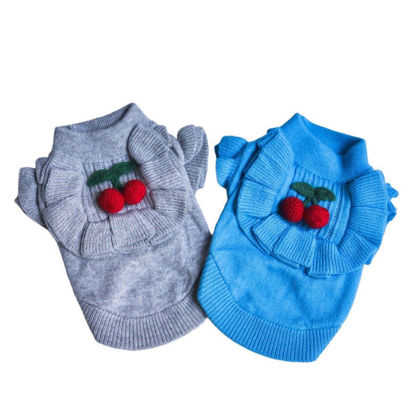さくらんぼモチーフニット | 犬服 小型犬 ドッグウェア 秋冬 KALINA