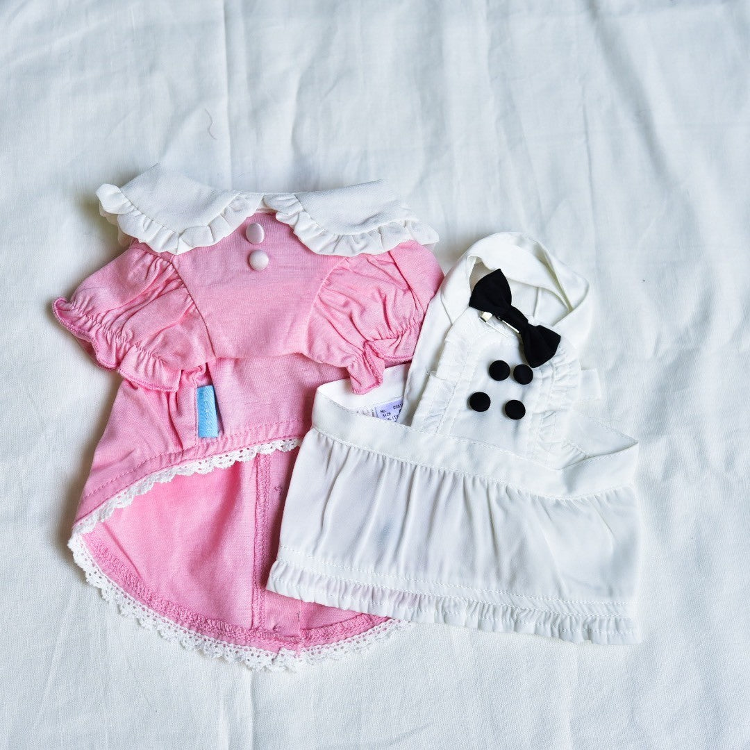 【新色】メイドさんワンピース＆エプロンセット | 犬服 小型犬 ドッグウェア KALINA