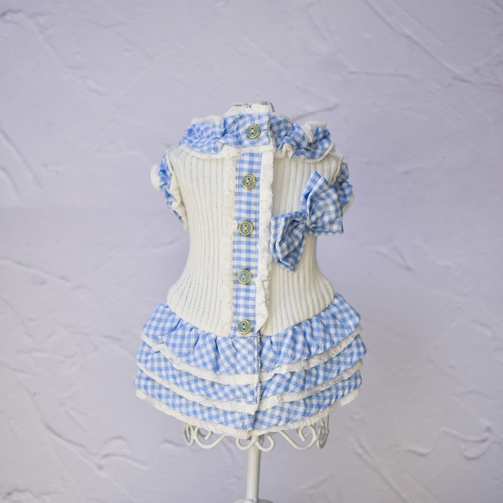 リブギンガムチェックワンピース | 犬服 小型犬 ドッグウェア KALINA