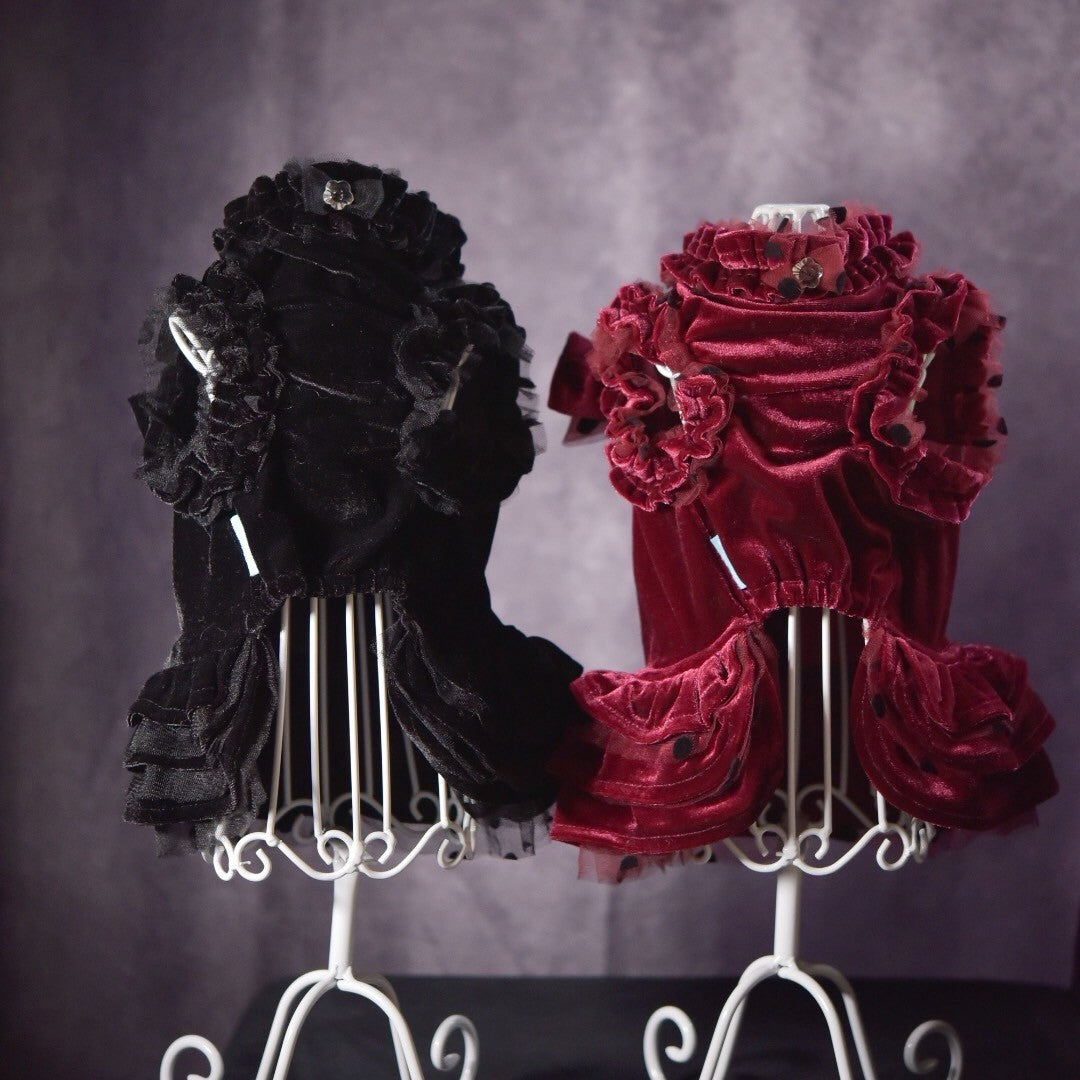 ベロア無地ワンピース | 犬服 小型犬 ドッグウェア 秋冬 KALINA