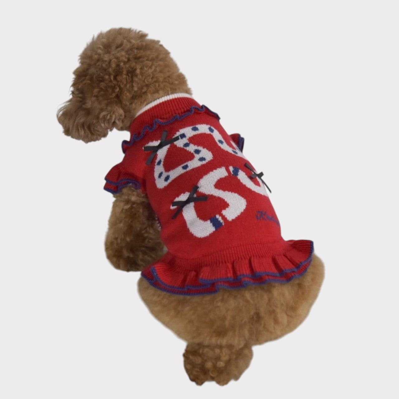 干支　ヘビ柄ニットフリル有・フリル無 | 犬服 小型犬 ドッグウェア 秋冬 KALINA