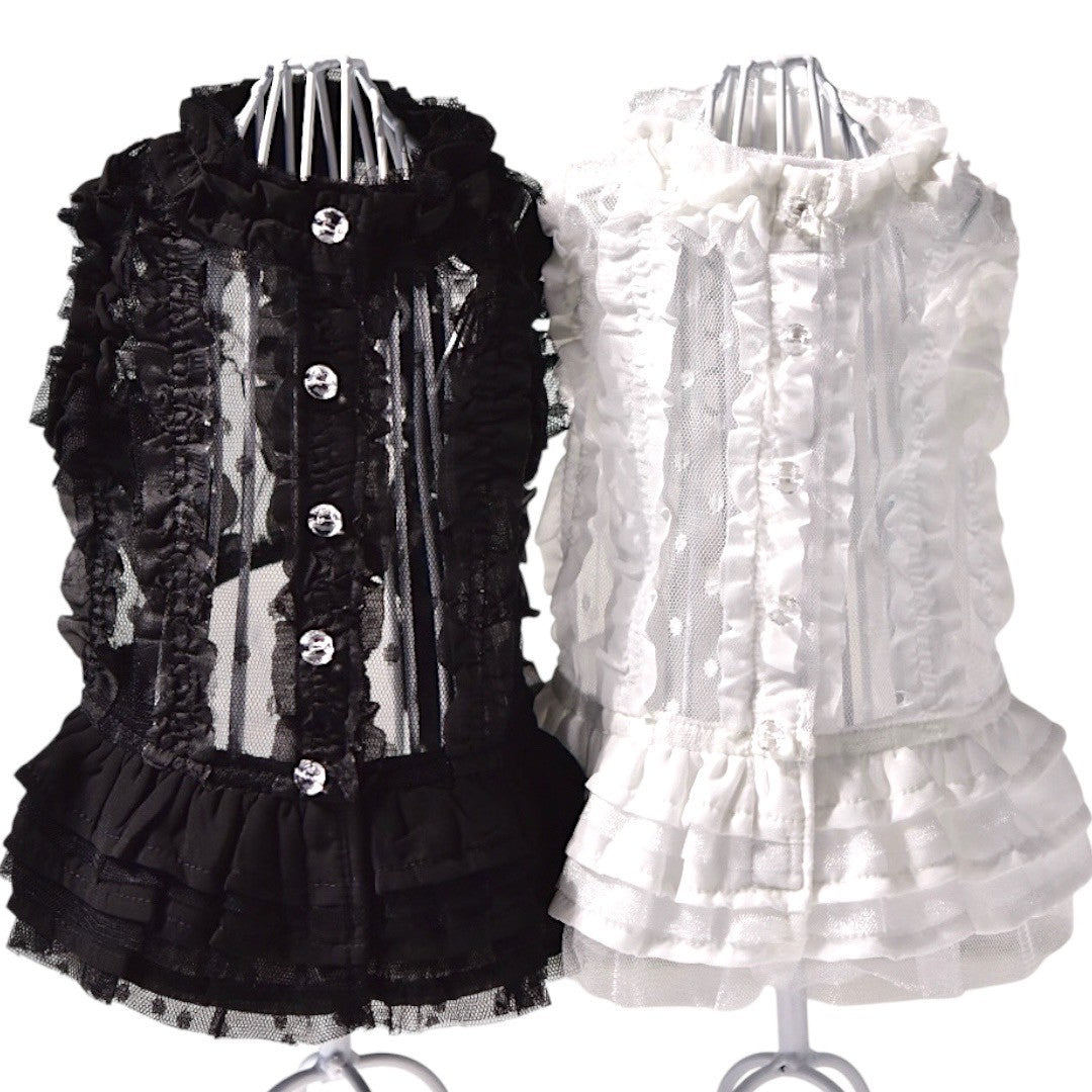 ドットチュールワンピース｜犬服 小型犬 ドッグウェア KALINA