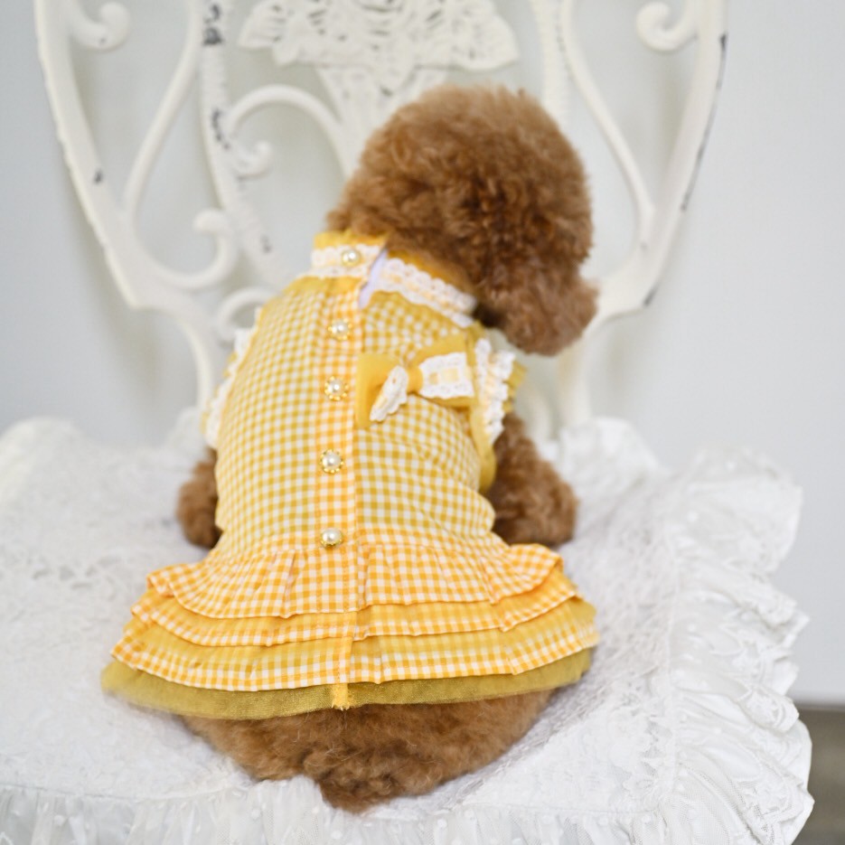 ギンガムチェックワンピース｜犬服 小型犬 ドッグウェア KALINA