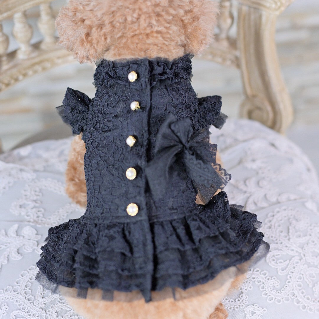 ハンドメイド　ベスト付きシャーリングワンピース　オーダー小型犬 ハンドメイド ベスト付きシャーリングワンピース オーダー小型犬