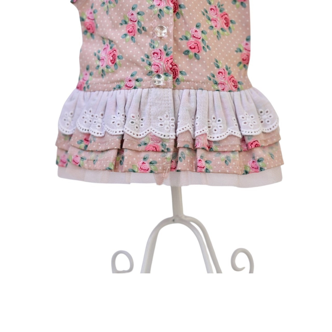 SALE】コットン薔薇柄ワンピース| 犬服 小型犬 ドッグウェ KALINA