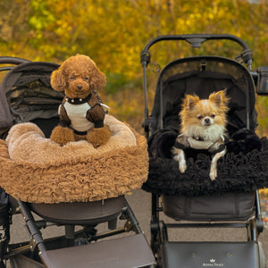 【予約】フェイクファーチュールふりふりカートカバー｜小型犬　お出かけ　KALINA