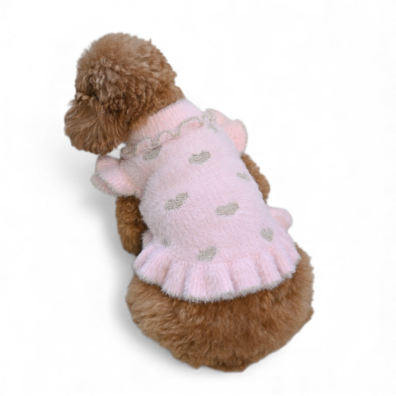 【新作・一部予約】フェレット風ラメジャカードワンピース｜犬服 小型犬 ドッグウェア お出かけ KALINA