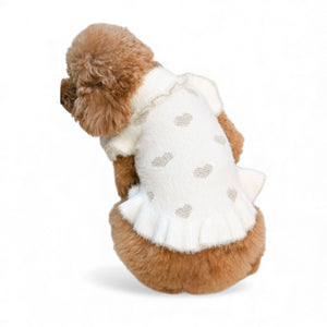 【新作・一部予約】フェレット風ラメジャカードワンピース｜犬服 小型犬 ドッグウェア お出かけ KALINA