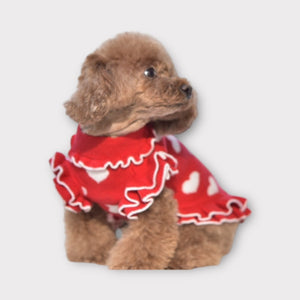 ニットハート柄ワンピース | 犬服 小型犬 ドッグウェア 秋冬 KALINA