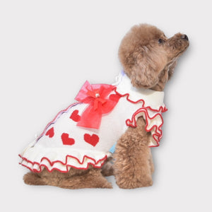 ニットハート柄ワンピース | 犬服 小型犬 ドッグウェア 秋冬 KALINA