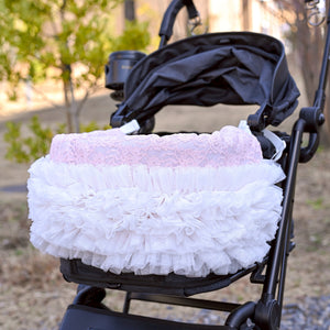 KALINA レースチュールフリルカートカバー ピンク カートカバー装着イメージ