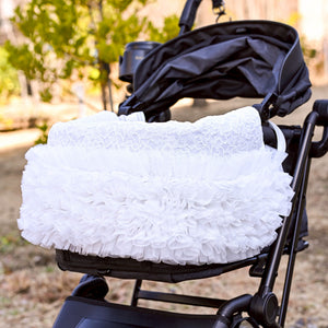 KALINA レースチュールフリルカートカバー ホワイト カートカバー装着イメージ