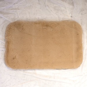 フェイクファー素材のふわふわペットカート用インナーマット。ミルクティー（ベージュ系）。