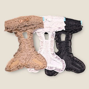 女の子たて柄レースマナーパンツ |  犬服 小型犬 ドッグウェア マナーウェア 女の子 KALINA