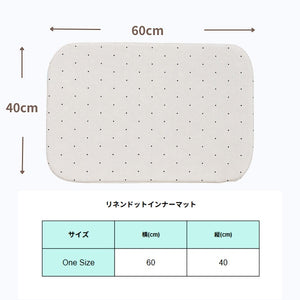 リネンドットインナーマット　サイズ表