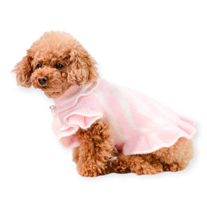 【新作】リサイクルポリエステルゼブラ柄ワンピース｜犬服 小型犬 ドッグウェア お出かけ KALINA