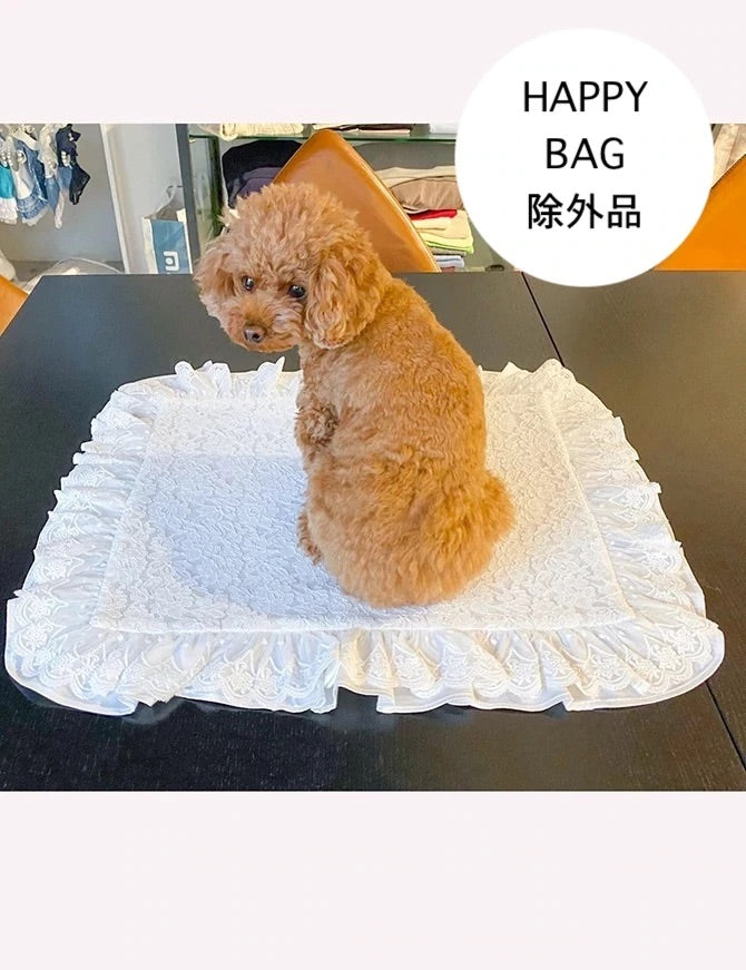 レースカフェマット XSサイズ | 小型犬 お出かけ ドッグウェア カフェ用 おしゃれ KALINA