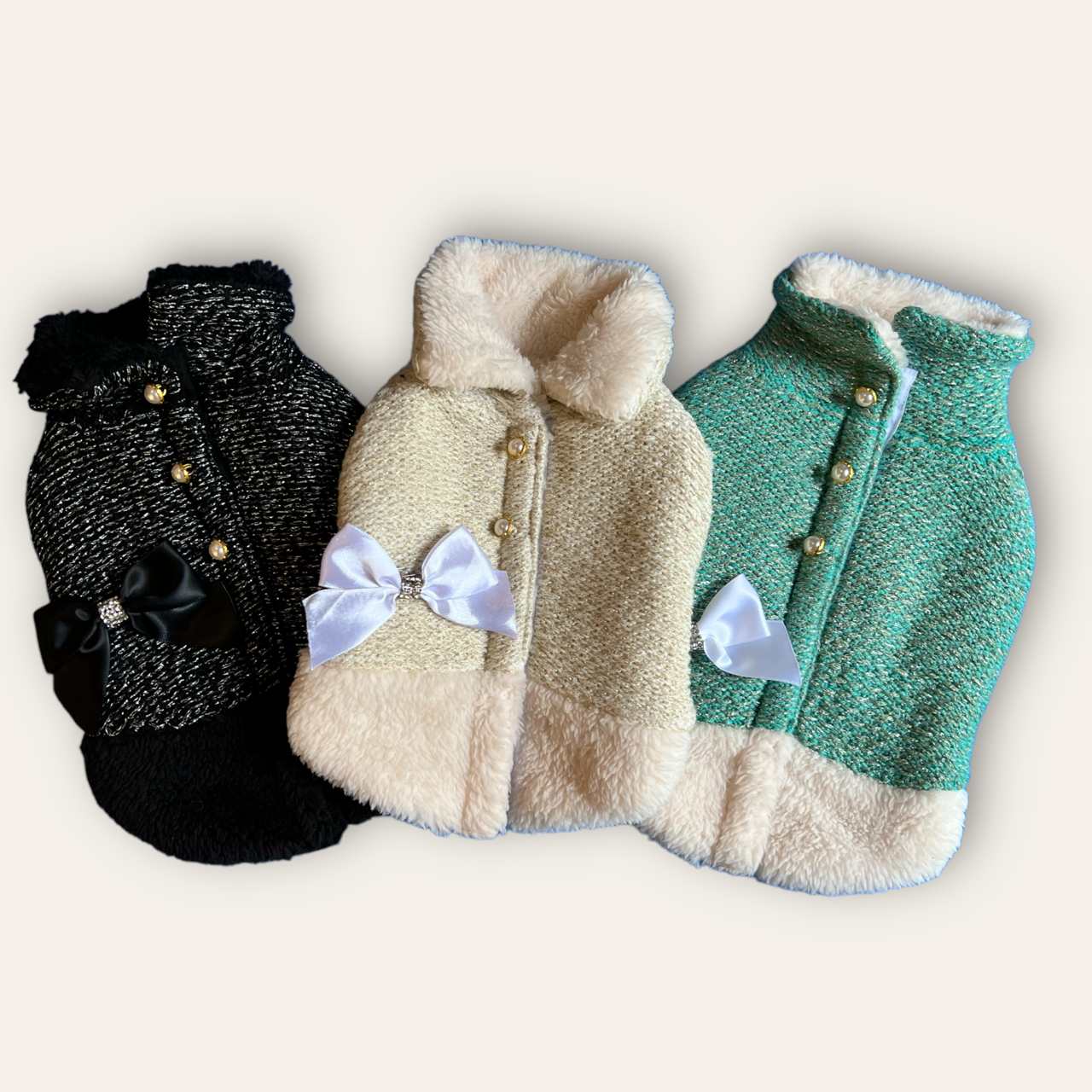 ニットツイード風コート | 犬服 小型犬 ドッグウェア 秋冬 KALINA