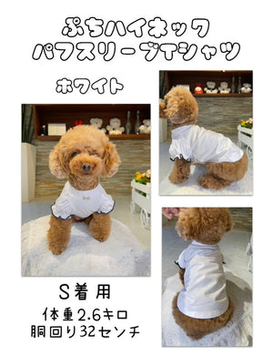 パフスリーブぷちハイネックTシャツ