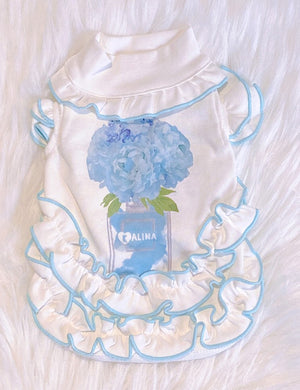 香水プリントTシャツワンピース