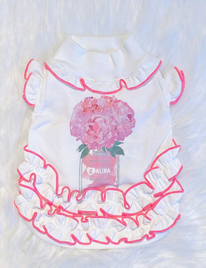 香水プリントTシャツワンピース
